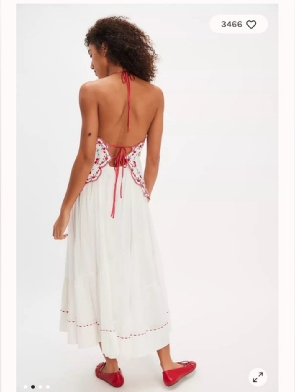 Free People Valenciana Midi Dress with Embroidery - Picture 3 of 4